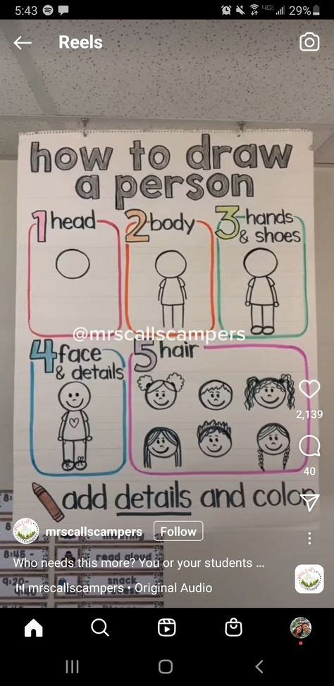 how to draw a person anchor chart