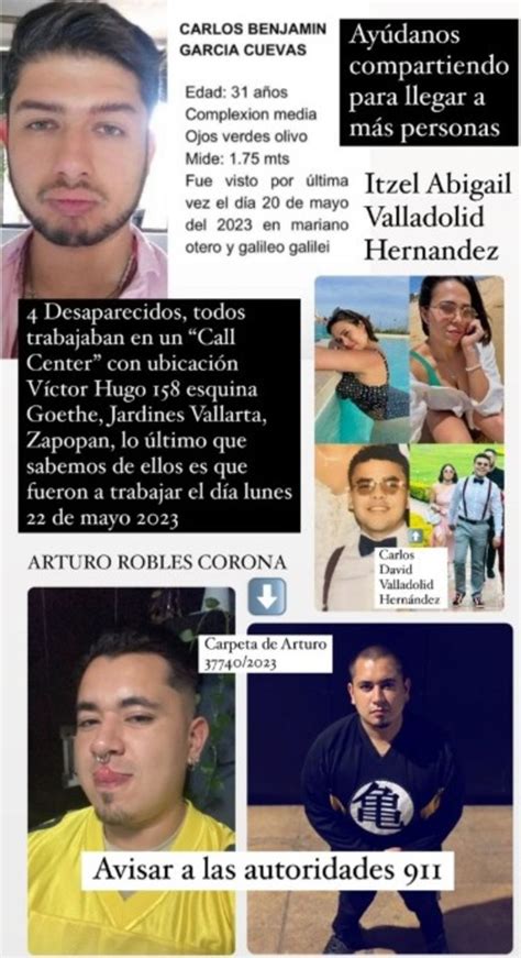 Ya son 6 los jóvenes desaparecidos en Call Center de Zapopan Jalisco