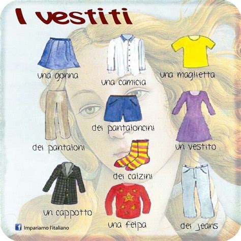 Foto I Vestiti Learnitalian Vestitiitaliani Vocabolario Italiano