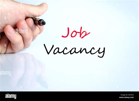 job vacancy text concept isolated  white background stock photo alamy