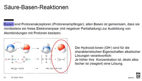 Wie Verl Uft Eine S Ure Base Reaktion Chemie Stoffeigenschaften