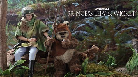 Hot Toys Star Wars Action Figure Set Features Princess Leia And Wicket From Return Of The Jedi