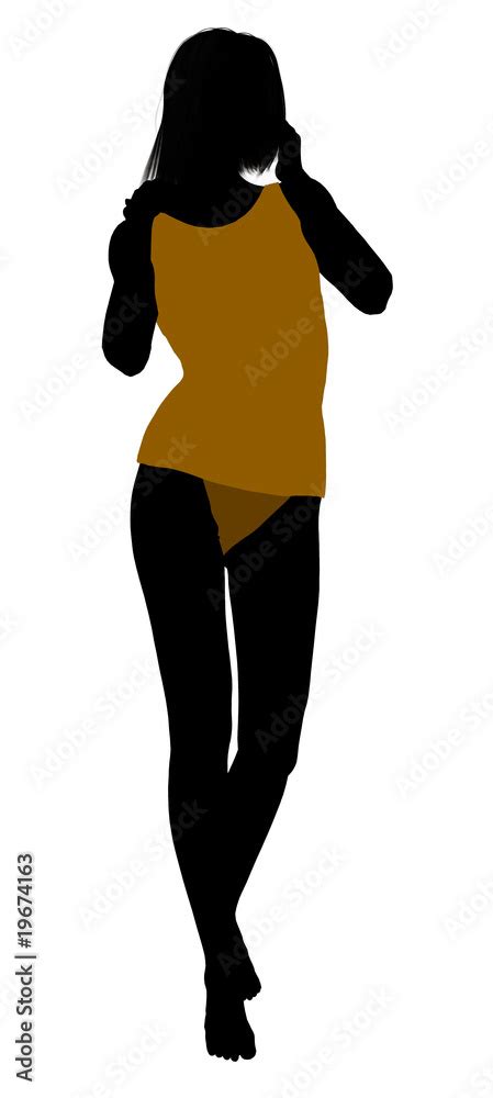 Woman Lingerie Silhouette Stock Illustration Adobe Stock