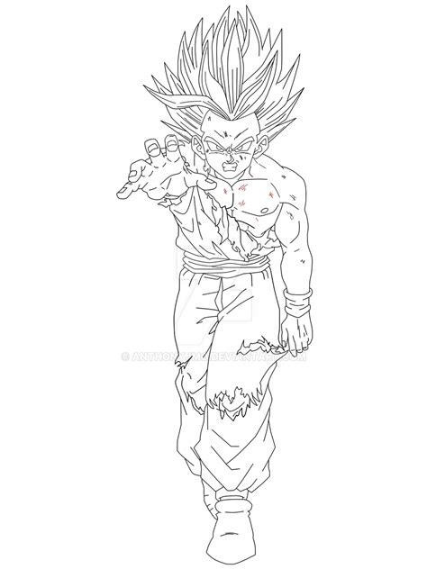 Lr Gohan Lineart By Anthonyjmo On Deviantart