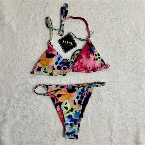 Zaful Triangle Two Piece Bikini Swimsuit Women S Fashion Swimwear Bikinis Swimsuits On