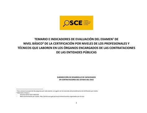 Pdf Temario E Indicadores De Evaluaci N Del Examen De Temario E