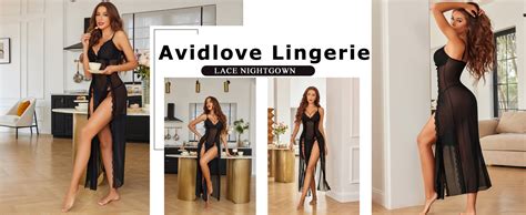 Amazon Avidlove Women Lingerie Lace Babydoll Chemise Sexy Mesh Nightdress V Neck Nightwear