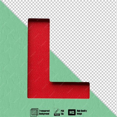 English Letter L Symbol Isolated On Transpatent Background Premium Ai