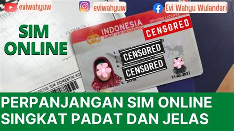 Tutorial Cara Perpanjangan Sim Online Singkat Padat Dan Jelas Anti