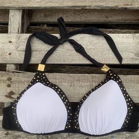 Gold Studded Halter Bikini Victoria Secret Built Depop