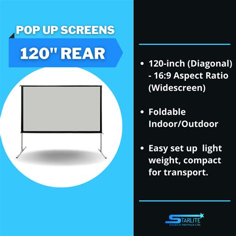 screen  rear elite screen starlite sales  rentals