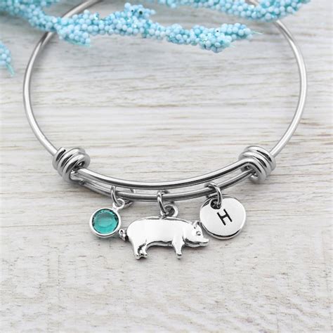 Pig Charm Bracelet - Etsy