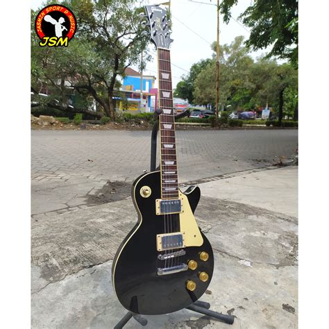 Jual Gitar Elektrik Gibson Les Paul Custom Hitam Shopee Indonesia