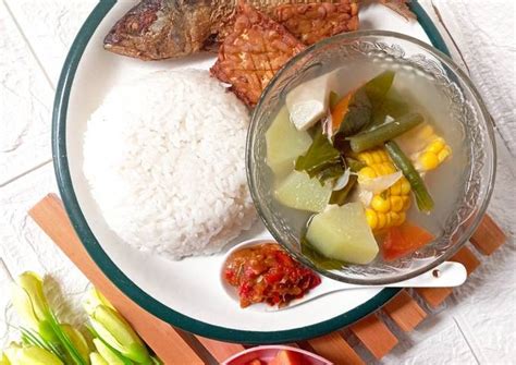 Resep Isi Piringku Sayur Asem Ikan Kembung Goreng Dan Sambal Terasi