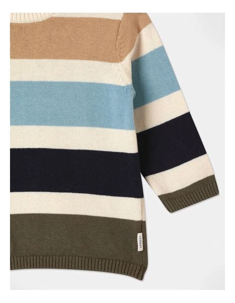 Sprout Colour Block Sweat In Bone Myer