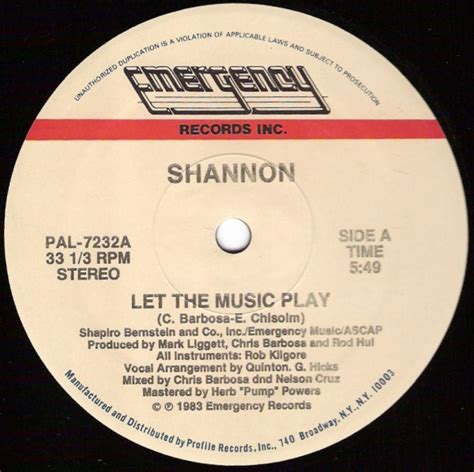 Shannon Let The Music Play 1987 Vinyl Discogs