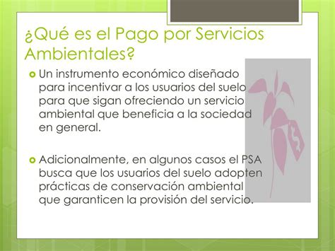 Ppt Pago Por Servicios Ambientales Powerpoint Presentation Free