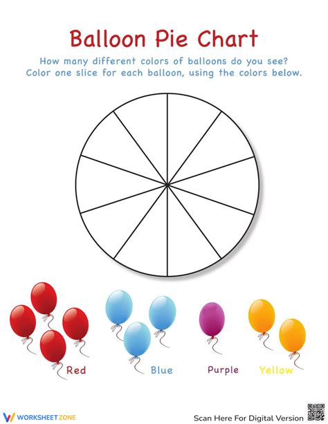 Balloon Pie Chart Worksheet