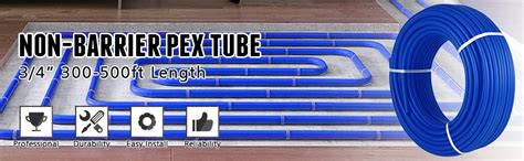 VEVOR 3 4 PEX Tubing 300Ft Non Barrier PEX Pipe Blue Pex B Tube Coil For Hot And Cold Water