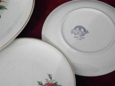 Old Moss Rose Pattern China Fruit Platter Plates Vintage Usa Paden