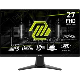 Comparison between: 27" MSI MAG 275F, 27" MSI Pro MP275P, 27" MSI Pro ...