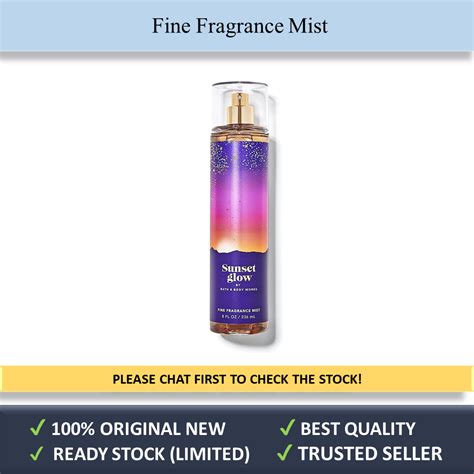 Original New BBW Fragrance Body Mist Sunset Glow 236ml Outlet Store Malaysia Imported USA