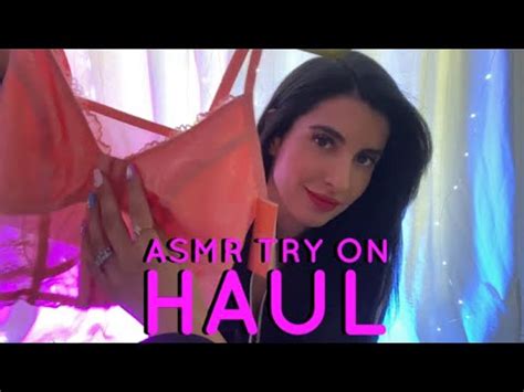 Asmr Whispered Try On Haul Fabric Sounds Tag Tapping