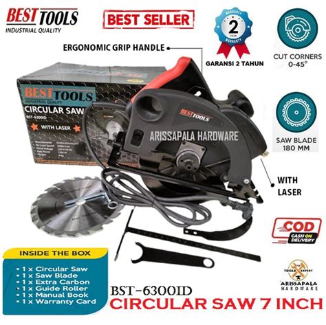 Jual BESTTOOLS Circular Saw Mesin Gergaji Potong Kayu Sirkel 7 Inch