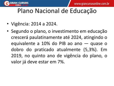 Aula 09 Plano Nacional De Educação Pne 2014 2024pdf