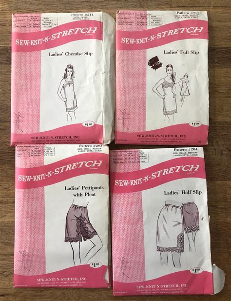 Vintage Lingerie Patterns Sew Knit And Stretch Etsy