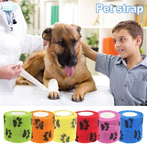 Callipe 12 Rolls Pet Straps Claw Pattern Self Adhesive Bandage Wraps