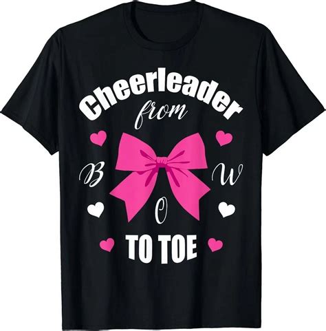 Hot Trending T Shirt With Cheerleader From Bow Toe Cheerleading Gifts Design Preview Only