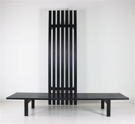 Martin Visser Black Slat Bench For Spectrum Holland