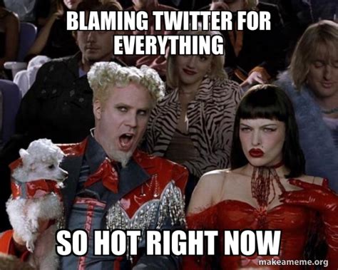Blaming Twitter For Everything So Hot Right Now So Hot Right Now Meme Generator