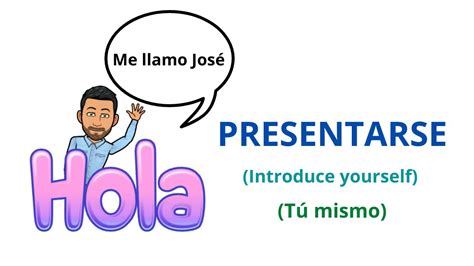 Presentarse En Espa Ol Introduce Yourself Nivel B Sico Aprender