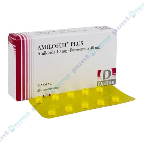 Amilofur Plus Amilorida Caja De 30 Comprimidos Punto Farma