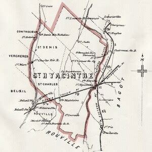 Antique Map of St. Hyacinthe, Quebec Published 1895 Vintage Electoral ...