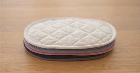 Cotton Oval Pocket Pot Holders Heat Resistant Hot Pads For Kitchen And Baking Beige Potholders