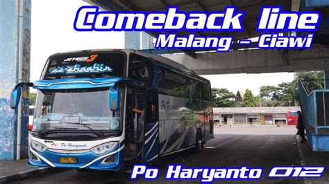 Bus Haryanto Terpantau Satu Armada Untuk Rute Malang Ciawi Youtube