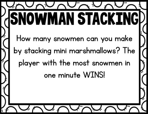 Winter Christmas Minute To Win It Challenges - TASK CARDS AND DISPLAY ...