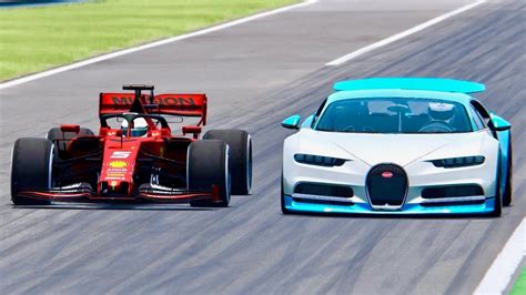 Ferrari F Vs Bugatti Chiron Monza Youtube