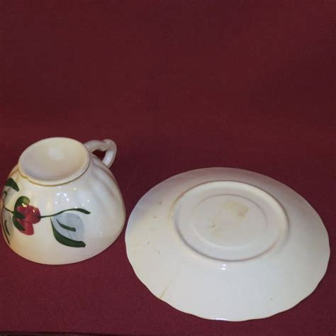 Southern Potteries Blue Ridge Becky Cup And Saucer From Alleycatlane On