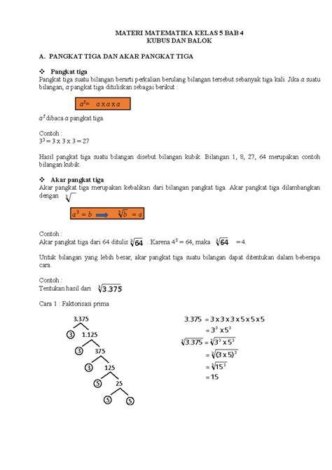 Materi Matematika Kelas 5 1