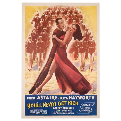 You'll Never Get Rich 1941 Us 1 Sheet Film Movie Poster, Astaire And