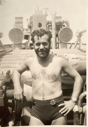 Vintage S Beefcake Man In Swimsuit Gay Interest Photo Snapshot Bulge Sailor