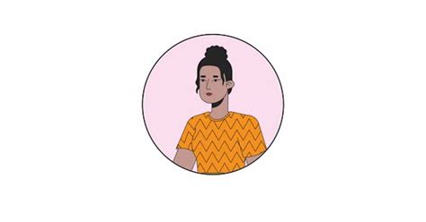 Top Knot Black Girl Saying Hi Line 2d Avatar Animation Elements Motion Graphics Ft Top Knot