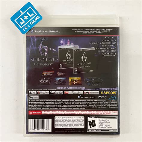 Resident Evil 6 Anthology Ps3 Playstation 3 Pre Owned Jandl Game