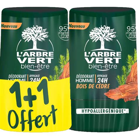 Larbre Vert Déodorant Stick Homme 24h Au Bois De Cèdre