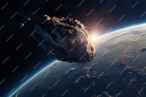 Premium Ai Image A Large Asteroid Is About To Crash Into The Earth