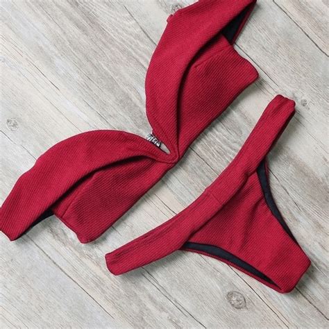 Swim Sexy Red Pc Bikini Set Poshmark